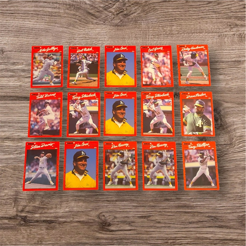 Donruss MLB A’s Collector Cards Baseball Bundle‎